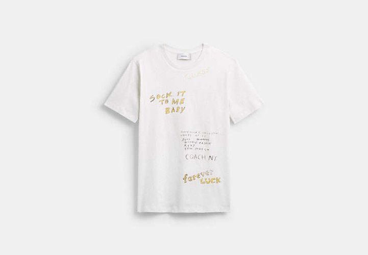 T-shirt à imprimé croquis - COACH - Modalova