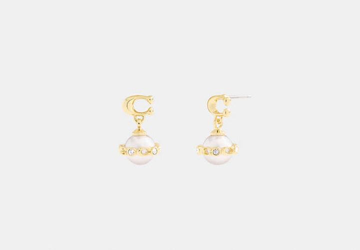 Boucles d'oreilles pendantes avec exclusives - COACH - Modalova