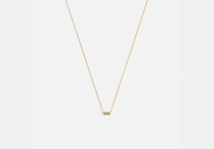Collier à pendentif à perle matelassée exclusive - COACH - Modalova