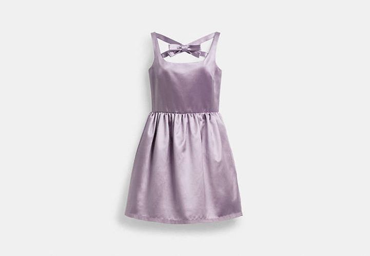 Mini robe en satin à col croisé - COACH - Modalova