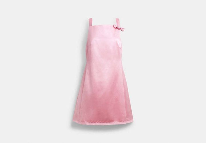 Minirobe en satin à encolure carrée - COACH - Modalova