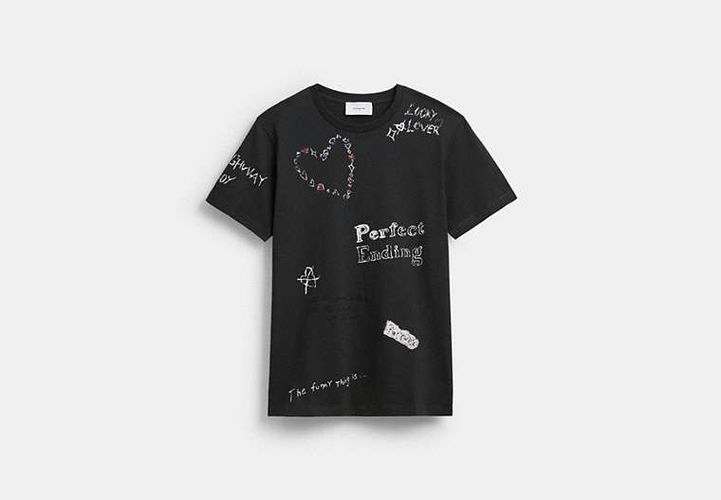 T-shirt à imprimé croquis - COACH - Modalova