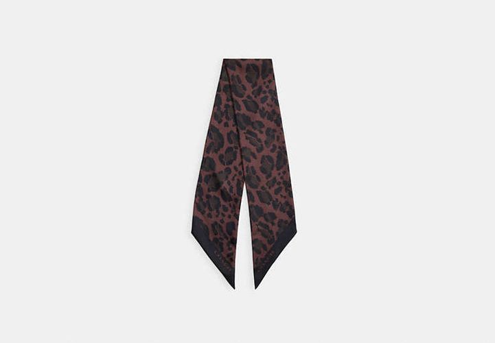 Foulard Large Et Fin En Soie Avec Imprimé Léopard - COACH - Modalova