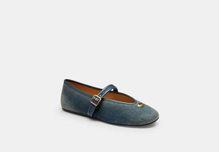 Mary Jane En Denim Vieilli - COACH - Modalova