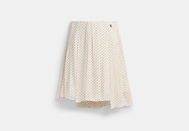 Jupe Plissée Asymétrique Avec Imprimé - COACH - Modalova