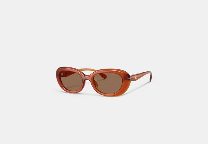 Lunettes De Soleil Rondes Avec élément « C » - COACH - Modalova