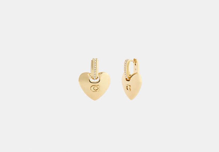 Boucles D'oreilles Pendantes Caur Exclusives - COACH - Modalova