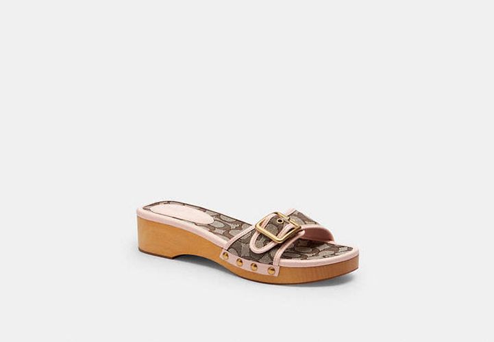 Sandale Margot En Bois Et Jacquard Exclusif - COACH - Modalova