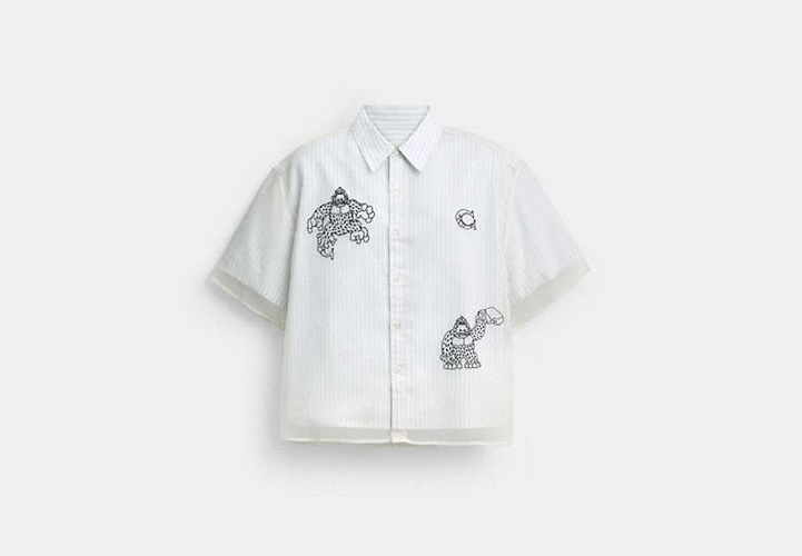 Chemise De Camping Rayée Brain Dead - COACH - Modalova