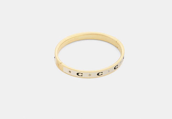 Bracelet Jonc à Charnière Avec « C » Répété - COACH - Modalova