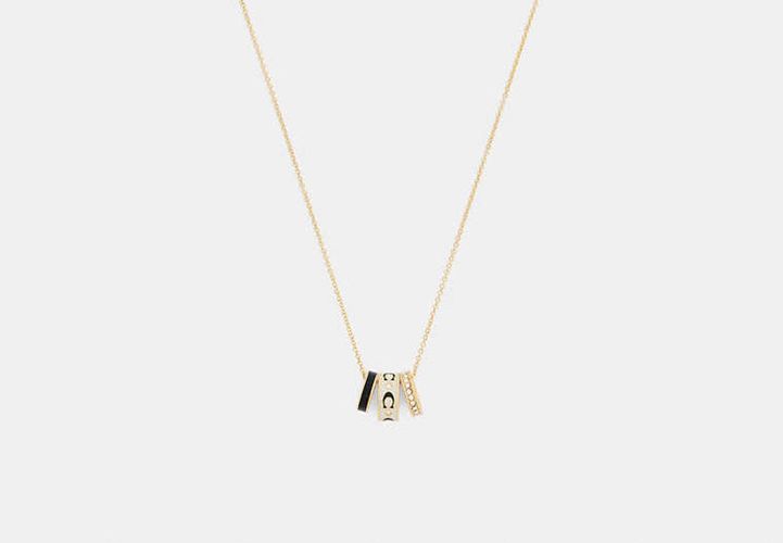 Collier Rondelle Avec « C » Répété - COACH - Modalova