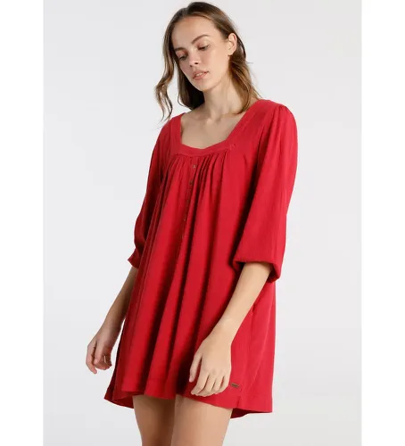 Robe à boutons (S), Rouge, Casuel, Viscose, Manche courte - Lois Jeans - Modalova