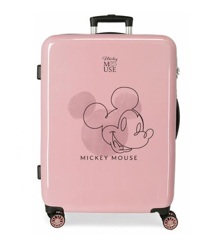 Unisex. 3471821 Mickey Outline valise de taille moyenne rigide 68cm (OSFA), Casuel, Rose, Synthétique, ABS/Polycarbonate - Disney - Modalova