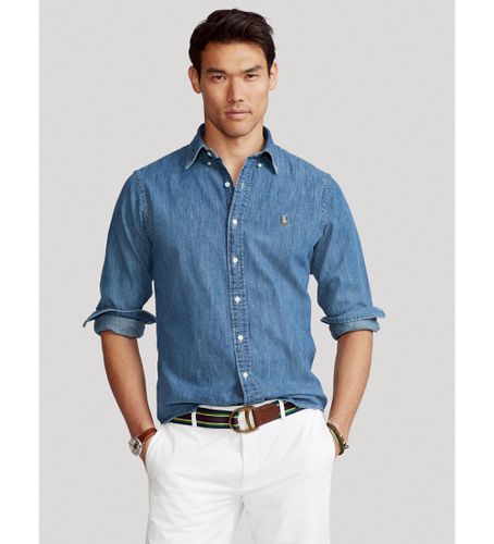 Chemise en denim Custom Fit (S), Casuel, Coton, Manche longue, Marine - Polo Ralph Lauren - Modalova