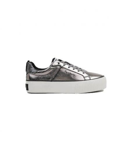 PLS31412 Trainers Ottis W Metallic (39), Argenté, Plat, Lacets, Casuel - Pepe Jeans - Modalova