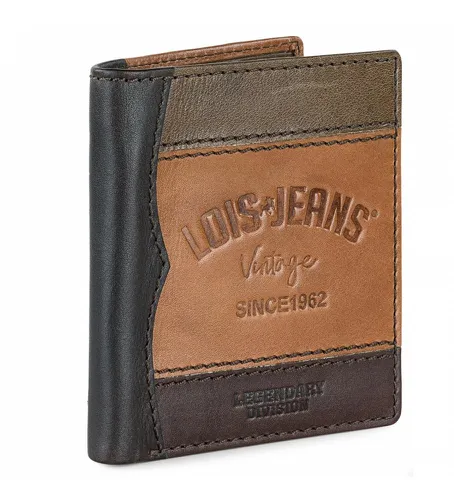 Portefeuille en cuir avec porte-monnaie intérieur et protection RFID LOIS 203206 couleur marron (OSFA), Cas - Lois Jeans - Modalova