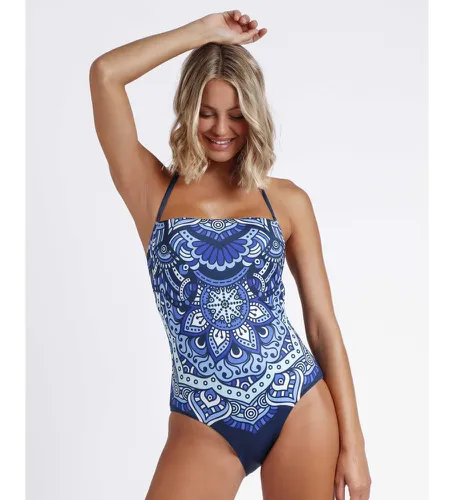 Maillot de bain Bandeau Greek Style Cup (38), Bleu, Casuel, Beachwear, Polyester, Marine - Admas - Modalova