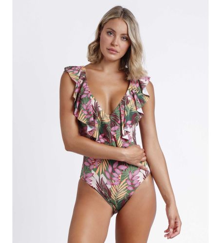 Maillot de bain imprimé à volants Hawaii (40), Casuel, Beachwear, Polyamide - Admas - Modalova