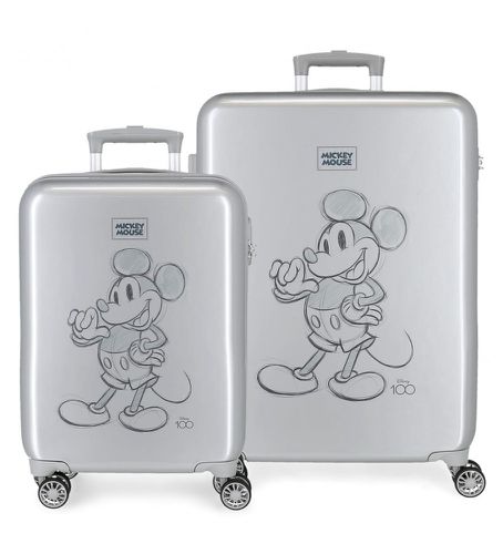 Unisex. 3591921 Mikey 100 Jeu de bagages rigides 55-65cm (OSFA), Casuel, Gris, ABS/Polycarbonate, Moyen, Cabine - Disney - Modalova