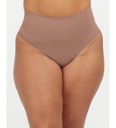 R_CAFE AU LAIT String modelant marron à taille haute (S), Homewear, Nylon - SPANX - Modalova