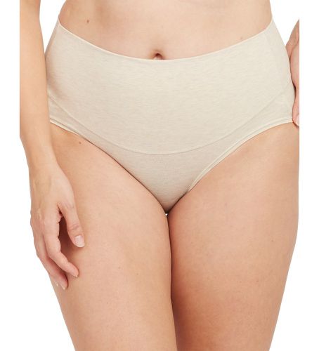 R_HEATHER OATMEAL Culotte modelante en coton (XS), Homewear - SPANX - Modalova