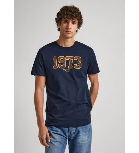 PM509133 T-shirt Wyatt (S), Casuel, Coton, Manche courte, Marine - Pepe Jeans - Modalova