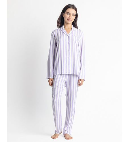 Pyjama ouvert manches longues rayures classiques (S), Homewear, Viscose, Manche longue - Admas - Modalova