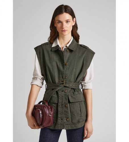 PL402223 Veste Jolina verte (L), Casuel, Coton, Manche courte, Durable - Pepe Jeans - Modalova