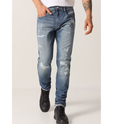 Jeans Slim taille moyenne (32), Casuel, Coton, Denim - Six Valves - Modalova