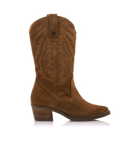 Bottes en cuir Teo marron clair - Hauteur du talon 5cm (41), 5 à 8 cm, Aucun, Casuel - MTNG - Modalova