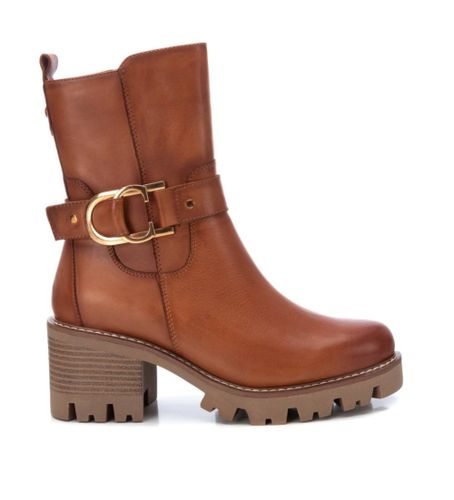 CAMEL Bottines en cuir 161074 marron -hauteur du talon : 7cm- (37), 5 à 8 cm, Fermeture éclair, Casuel - Carmela - Modalova