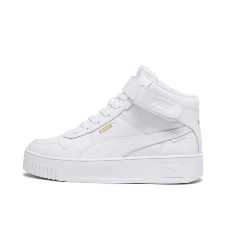 Carina Street Mid Leather Sneakers (40), Cuir, Blanc, Plat, Lacets, Casuel - Puma - Modalova