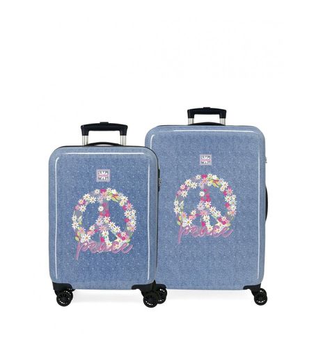 Unisex. 4861921 Peace 55 - 68 cm set de valises (OSFA), Casuel, ABS/Polycarbonate, Moyen, Cabine - Roll Road - Modalova