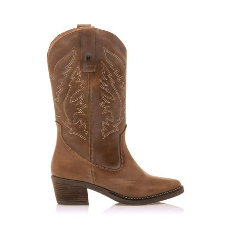 Bottes en cuir Teo marron - Hauteur du talon 5cm (36), 3 à 5 cm, Aucun, Casuel - MTNG - Modalova