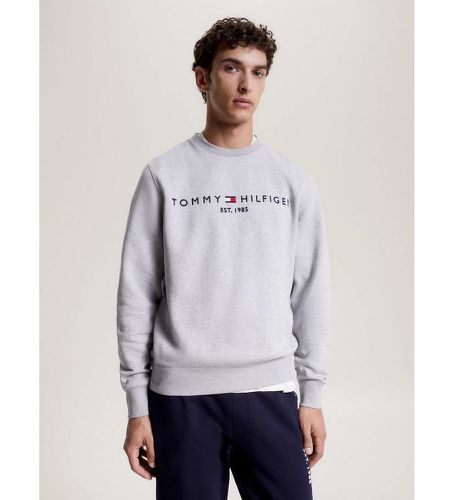 MW0MW11596 Sweat à col rond avec logo (S), Casuel, Manche longue, Le coton biologique, Durable - Tommy Hilfiger - Modalova