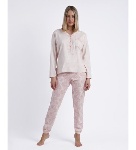 Pyjama Top Manches Longues Soft Style (M), Homewear, Coton, Viscose, Manche longue, Corail - Admas - Modalova