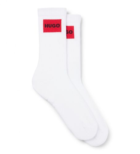 Lot de 2 paires de chaussettes Label (39-42), Blanc, Homewear, Coton - HUGO - Modalova