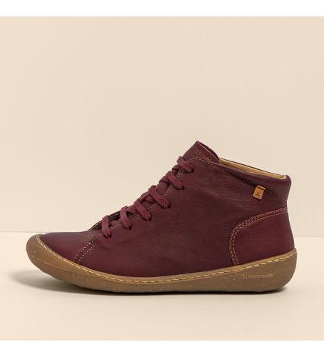 Unisex. 2577312AD005_091 Bottines en cuir bourgogne (39), Plat, 1 à 3 cm, Lacets, Casuel, Violet - El Naturalista - Modalova