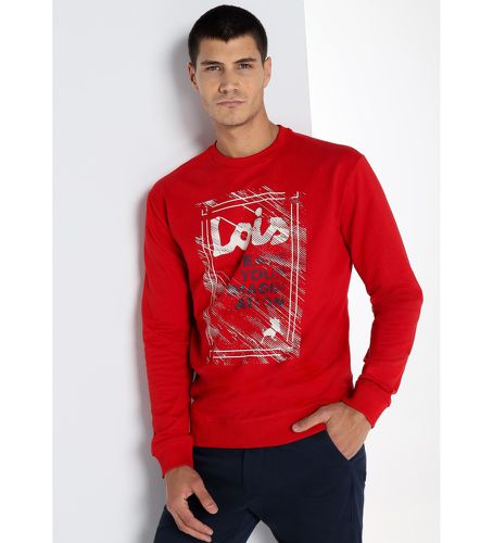 Sweatshirt graphique avec col en forme de boîte (S), Casuel, Coton, Manche longue - Lois Jeans - Modalova