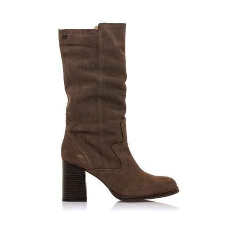 Bottes en cuir marron clair - Hauteur du talon 7cm (36), 5 à 8 cm, Fermeture éclair, Casuel - MTNG - Modalova