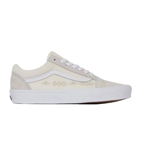 Unisex. VN0007NTCDA1 UA Old Skool Leather Sneakers (44), Cuir, Blanc, Plat, Lacets, Casuel - Vans - Modalova