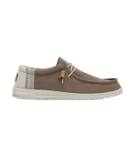 HD40015 Trainers Wally Break Stitch brown (44), Marron, Tissu, Plat, Lacets, Casuel - HeyDude - Modalova