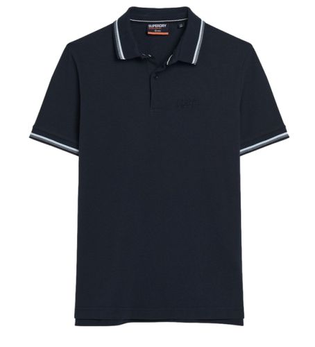 M1110387A Polo Sportswear Relaxed Tipped (S), Casuel, Coton, Manche courte, Marine - Superdry - Modalova