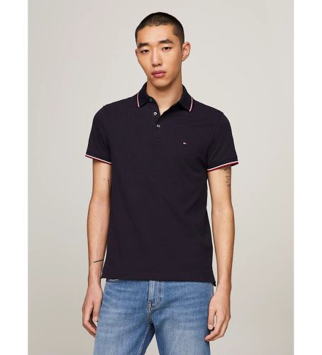 MW0MW30750 1985 polo slim fit avec passepoil (M), Casuel, Coton, Manche courte, Durable - Tommy Hilfiger - Modalova