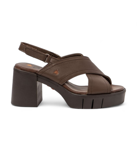 Sandales en cuir marron Eivissa -Hauteur du talon 8,5cm (38), 8 à 10 cm, Velcro, Casuel - Art - Modalova