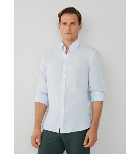 HM309743 Chemise teintée (S), Casuel, Lin, Classique, Manche longue - Hackett London - Modalova