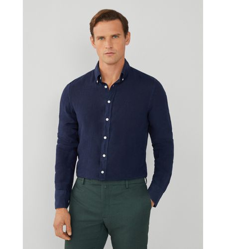 HM309743 Chemise teintée dans la masse (S), Casuel, Lin, Classique, Manche longue - Hackett London - Modalova