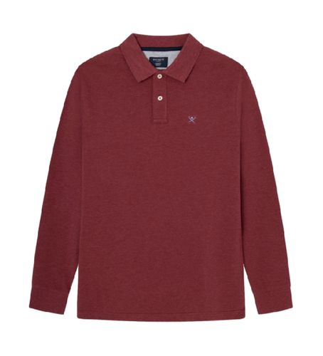 HM550956 Polo Classic Fit Logo Ls maroon (S), Casuel, Grenat, Coton, Manche longue - Hackett London - Modalova