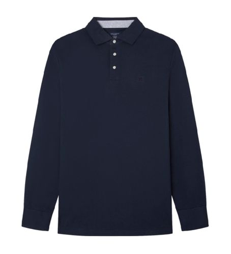 HM550970 Polo Pima Ls (S), Casuel, Coton, Manche longue, Marine - Hackett London - Modalova