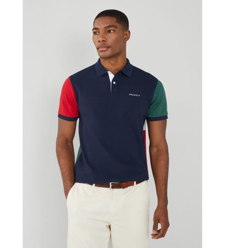 HM563262 Polo Heritage Multi Nbrs (XS), Casuel, Coton, Manche courte, Marine - Hackett London - Modalova